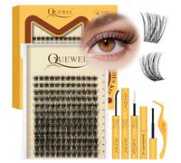 Extensiones de pestañas QUEWEL MIX de 10-16 mm, pestañas en racimo suaves y ligeras (Fairy-Lashes-F)