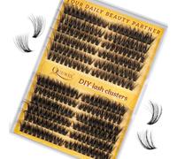 Extensiones de pestañas QUEWEL, pestañas postizas en racimo, 80D+100D, rizo D, ojo de gato, fáciles de aplicar, pestañas individuales para uso doméstico (80D+100D-D-MIX9-18 mm)