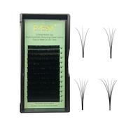 Extensiones de Pestañas Volumen Ruso, D curl 0.07 Espesor 12mm Longitud Volume Lash Extensions 2D 3D 5D 8D 10D pestañas falsa de seda individuales naturales de EMEDA (0.07 D 12mm)