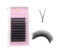 Extensiones de pestañas YY Y Curl en C 0,07 mm de longitud 12mm Pestañas de volumen Ventiladores 2D Extensiones de pestañas .07 Mix YY Tipo de pestañas blandas by EMEDA (C 12mm)