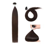 Extensiones de Queratina Pelo Natural Remy U Tip 50cm Cabello Humano Natural Queratina (50 g #4 Marrón Medio)