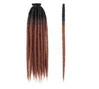 Extensiones de rastas de 24 pulgadas, 40 hebras, pelo trenzado de ganchillo de 0,6 cm de ancho, pelucas sintéticas suaves para mujeres, fácil de instalar y quitar (2T-30#)