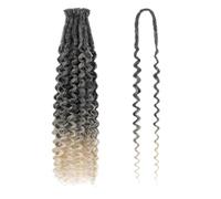 Extensiones de rastas pelo rizado profundo 24 pulgadas, 0,6 cm ancho, 20 hebras Wear and Go(1BT613#)
