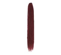 Extensiones de rastas sintéticas de 20 hebras y 0,6 cm de ancho, de un solo extremo, hechas a mano, for mujeres y hombres. Easy Installation and Removal(Bug,36inch)