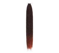 Extensiones de rastas sintéticas de 20 hebras y 0,6 cm de ancho, de un solo extremo, hechas a mano, for mujeres y hombres. Easy Installation and Removal(1B-350,36inch)