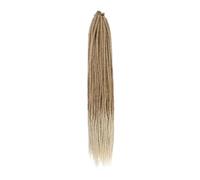 Extensiones de rastas sintéticas de uso diario, 20 hebras, 0,6 cm de ancho, pelo trenzado de ganchillo por un lado, extensiones hechas a mano para mujeres y hombres (27-613,24 pulgadas)