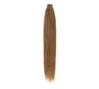 Extensiones de rastas sintéticas de uso diario, 20 hebras, 0,6 cm de ancho, pelo trenzado de ganchillo por un lado, extensiones hechas a mano para mujeres y hombres (27,36 pulgadas)