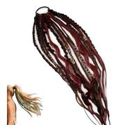 Extensiones elásticas de cola de caballo trenzadas a mano con perlas y conchas, fácil fijación elástica en un minuto, cola de caballo envolvente