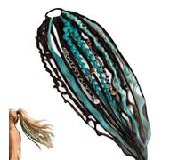 Extensiones elásticas de cola de caballo trenzadas a mano con perlas y conchas, fácil fijación elástica en un minuto, cola de caballo envolvente