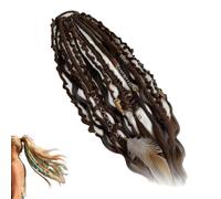 Extensiones elásticas de cola de caballo trenzadas a mano con perlas y conchas, fácil fijación elástica en un minuto, cola de caballo envolvente