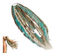 Extensiones elásticas de cola de caballo trenzadas a mano con perlas y conchas, fácil fijación elástica en un minuto, cola de caballo envolvente