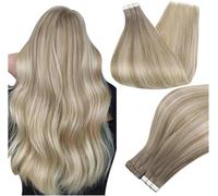 Extensiones,Extensiones de pelo original, 20 extensiones de cabello reversibles grises y rubias for mujer con extensiones de cabello sin costuras(22 inches)