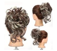 Extensiones Moños de pelo sintético, extensiones de cola de caballo, moño rizado, esponjoso y desordenado con banda elástica. para mujeres(613)