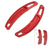 Extensiones para Paletas de Cambio de Volante, Juego de 2, Aleación de Aluminio, Compatible con 911/718 / - Resistente a la Corrosión, Fácil Instalación, Mejor Control (A (roja))