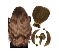 Extensiones para Trenzas Extensiones de cabello humano a granel for trenzar, n.° 6, color castaño, liso y sedoso, de ganchillo a granel Trenzas de Pelo(20 Inch)