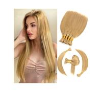 Extensiones para Trenzas Extensiones de cabello humano rubio a granel n.° 27, 100 g, sin trama, liso, Remy a granel for trenzar Trenzas de Pelo(18 Inch)