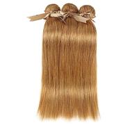 Extensiones para Trenzas Paquetes de cabello humano Extensiones de tejido de cabello liso Remy natural brasileño Rubio 8 a 26 pulgadas Extensión de cabello Pelo Trenzado Preestirado(20 20 22 22)