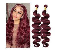 Extensiones Pelo Natural Paquetes de cabello humano de onda del cuerpo Paquetes de cabello de onda profunda suelta natural Paquetes de cabello grueso Tejidos de cabello brasileño de color # 99J Extens