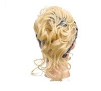 Extensiones y piezas de cabello de aspecto natural Bandas for el cabello con moños abullonados que no se arrugan y permiten peinarse sin esfuerzo Extensiones de cola de caballo con clip de cabello(Gol