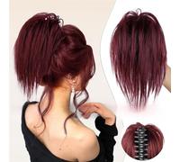 Extensiones y piezas de cabello de aspecto natural Peluca con cabeza de bola de gallinero, clip de agarre, tocado de chica caliente, paquete de pelo, plato esponjoso perezoso, peluca con clip de tibur