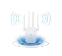 Extensor/amplificador de señal Wifi 2.4G más rápido, 4 antenas, 2 puertos LAN, extensor/amplificador interno