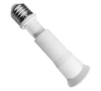 Extensor Blanco de Portalámparas E27 Telescópico Ajustable | Diseño Alargado Instalación Simple Plástico y Metal 1 Pieza para Casquillo E27