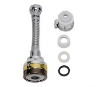 Extensor de aireador de grifo de latón con cabezal giratorio de 360 grados | 3 niveles ajustables antisalpicaduras ahorro de agua para grifos redondos de 20 mm exterior 24 mm dientes interiores |