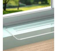Extensor de alféizar de ventana de acrílico transparente con adhesivo de doble cara, percha para gatos y soporte para plantas para uso en interiores