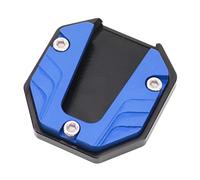 Extensor de Almohadilla de Soporte ,Resistente Al Desgaste ,Coloración de Oxidación Anódica ,Almohadilla de Placa de Soporte Lateral Estable para Motocicleta para Superficie Blanda(Azul)