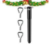 Extensor de altura de árbol de Navidad de 14.8 pulgadas, poste extensor de árbol de Navidad, elevador de árbol artificial de metal resistente, con 3 tornillos de fijación, poste de base ajustable,