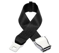 Extensor de Asiento de Avión, 25-76 cm Extensión de Cinturón de Seguridad, Extensor de Asiento de Avión con Clip de Hebilla de Cinturón de Acero Inoxidable para Mujeres Embarazadas que Viajan