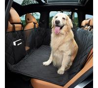 Extensor de asiento trasero para perros, funda de asiento de coche para perro con parte inferior dura, hamaca impermeable para perro, protector de asiento trasero de mascotas con ventana de malla y