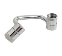 Extensor de boquilla giratorio en plata con dos modos de agua y flexibilidad de 1080 grados más altura ajustable para uso en fregadero de cocina o baño (1)
