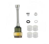 Extensor de cabezal de grifo de cocina giratorio de 360 grados, aireador de grifo antisalpicaduras con filtro, adaptador de ahorro de agua fácil de instalar para fregadero, ABS, verde (17,5 cm)