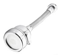 Extensor de cabezal de pulverización giratorio para grifos de cocina estándar con función de minimización de salpicaduras y flujo de agua constante (J)