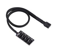 Extensor de cable de alimentación del HUB del ventilador de 3x4 pines, adaptador de cable de conector de divisor múltiple de alimentación de ventilador de CPU/carcasa de computadora PWM para ventilado