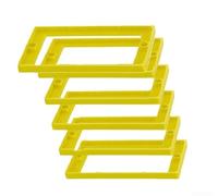 Extensor de caja de una sola banda de 1/4 pulgadas para cajas de interruptores, anillo de extensión de caja de enchufe ABS para resultados de código limpio (amarillo, paquete de 6)