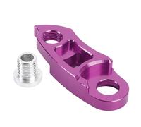 Extensor de colgador trasero para bicicleta, aleación de aluminio CNC ligera y resistente, compatible con piñones 34T - 52T - Mejora la transmisión y estabilidad, ajuste flexible (Púrpura)