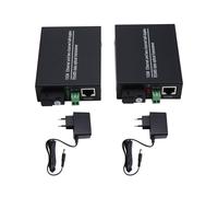 Extensor de Datos RS485 de 1 Par con Ethernet SM SX de 10/100 Mbps, Transmisor y Receptor de Fibra Óptica con Enchufe Europeo.