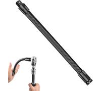 Extensor de eje flexible de 1/2", llave de trinquete con vaso de torque, llave eléctrica, barra extensible flexible de 360° para enchufes; herramienta manual portátil para espacios reducidos (350mm)