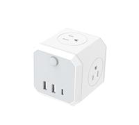 Extensor de Enchufe con Puertos USB | Toma Cúbica con Puertos de Carga USB para Múltiples Dispositivos como Teléfonos y Tabletas - Toma Múltiple De Enchufes - para Uso en el Hogar Oficina Escuela en I