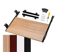 Extensor de escritorio ajustable de arce con bandeja deslizante para teclado y cajón de 14 pulgadas, ajuste de altura ergonómico, 54 x 27 cm, organizador ideal para el hogar y la oficina