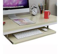 Extensor de escritorio ajustable para teclado y mouse, bandeja de madera con cajón deslizante para almacenamiento de teclado, estante debajo del escritorio para mejorar la ordenación del espacio de