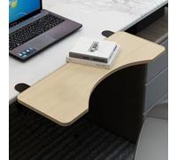 Extensor de Escritorio， Bandeja for Teclado Plegable de 90°, reposabrazos Mesa, sin Perforaciones, se Puede Usar como o Estante(Oak,L 65*W 25m)