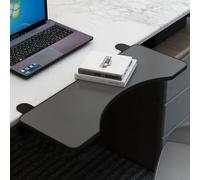 Extensor de Escritorio， Bandeja for Teclado Plegable de 90°, reposabrazos Mesa, sin Perforaciones, se Puede Usar como o Estante(Black,L 65*W 25m)