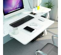 Extensor de Escritorio de Madera 55/65/75x25 cm Bandeja ergonómica para Teclado para el hogar y la Oficina, Espacio Adicional de extensión, Panel Plegable con Soporte para Teclado de computa