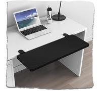 Extensor de Escritorio， Reposabrazos Plegable for computadora, Plataforma ergonómica for Teclado de 25 y 30 Pulgadas(Black,25"/65cm)