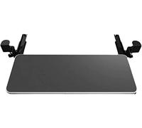 Extensor de Escritorio， Soporte de Mesa Reposabrazos Estante Brazo en ángulo Deslizante Color Madera(Black,52 * 24Cm)