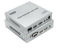 Extensor de Fibra KVM 4K 60 Hz 20 km sobre Cable de Fibra óptica LC Compatible con HDMI for transceptor óptico, Compatible con Teclado y ratón.