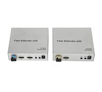 Extensor de Fibra óptica HDMI, Transceptor óptico KVM Profesional de 20 Km 4K 60 Hz para Consolas de Juegos, PC, Monitores, Televisores (Enchufe de la UE)